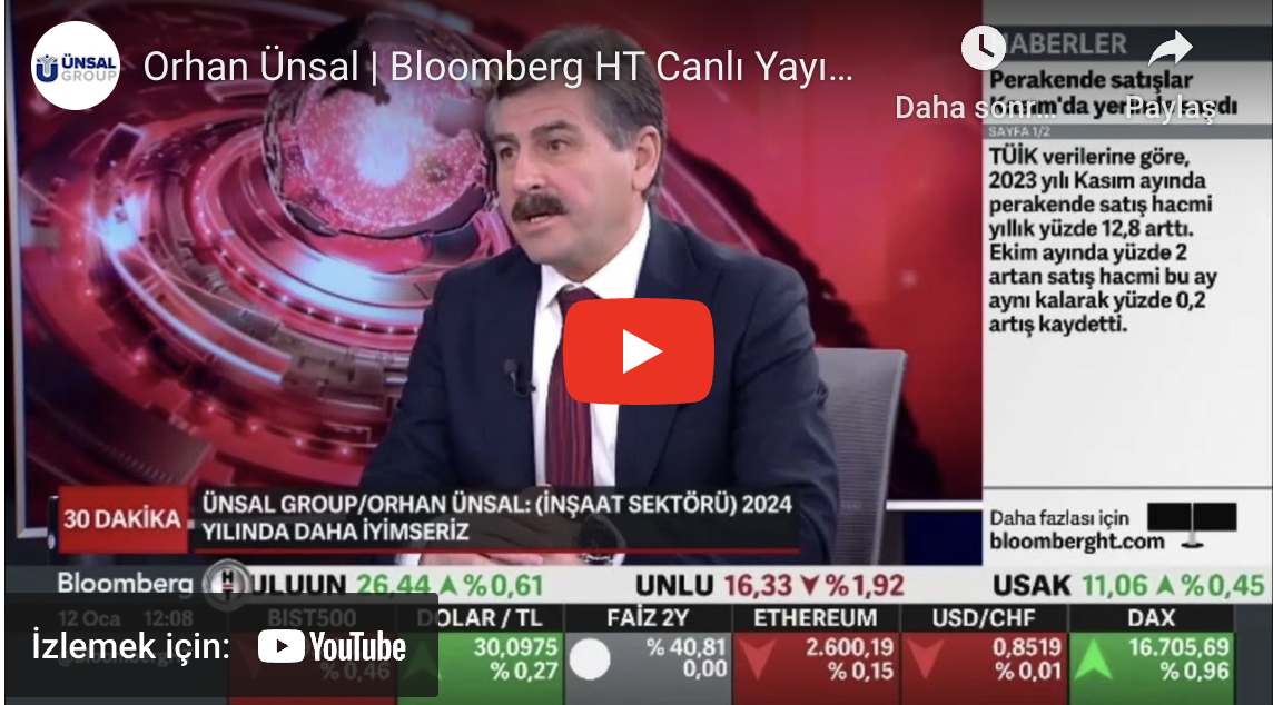 ORHAN ÜNSAL | BLOOMBERG HT CANLI YAYIN KONUĞU