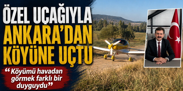 Orhan Ünsal'dan Şiran'da Tarihi Uçuş Özel Uçağını Memleketine İndirdi.