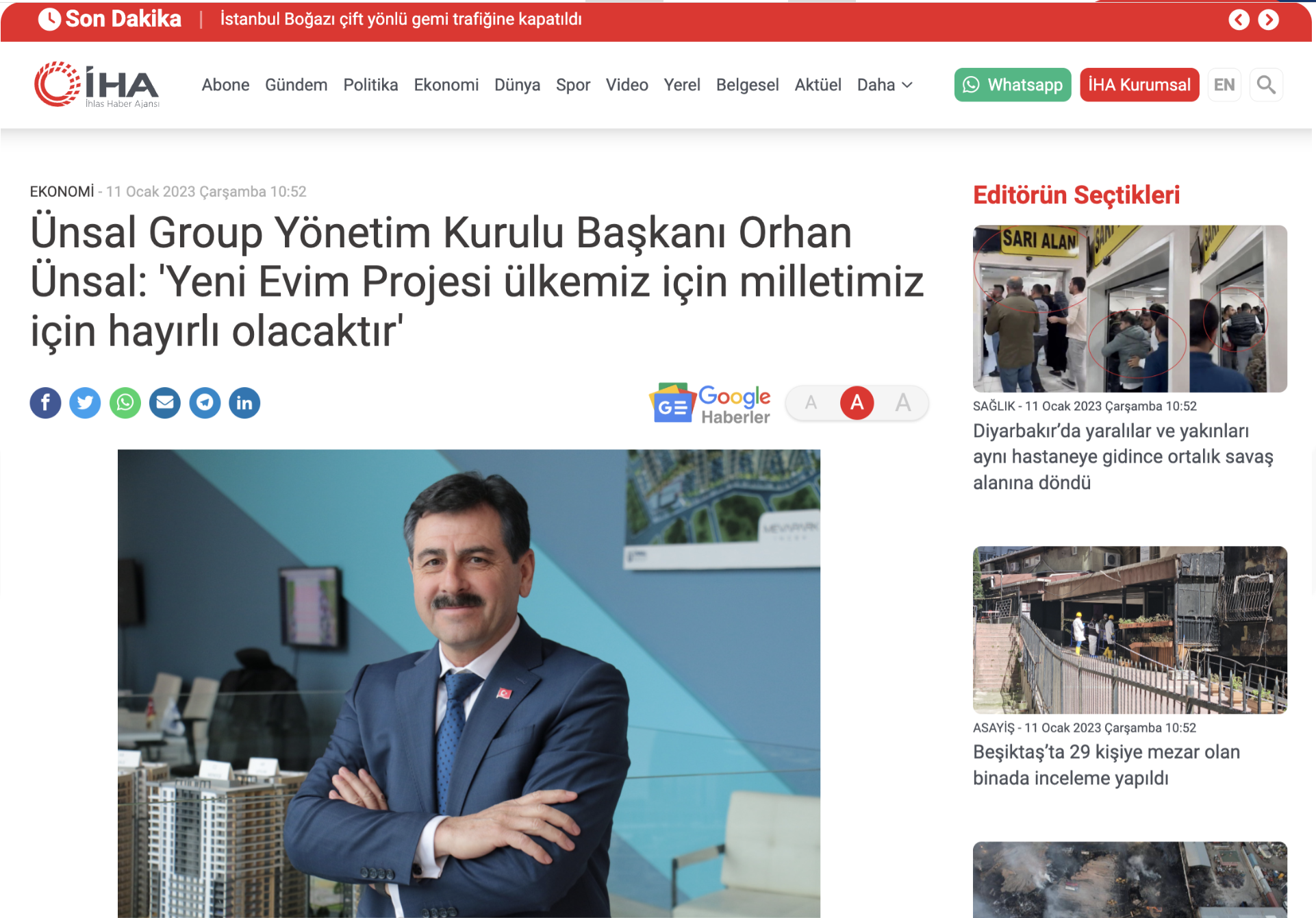 ''Yeni Evim Projesi ülkemiz için milletimiz için hayırlı olacaktır.''