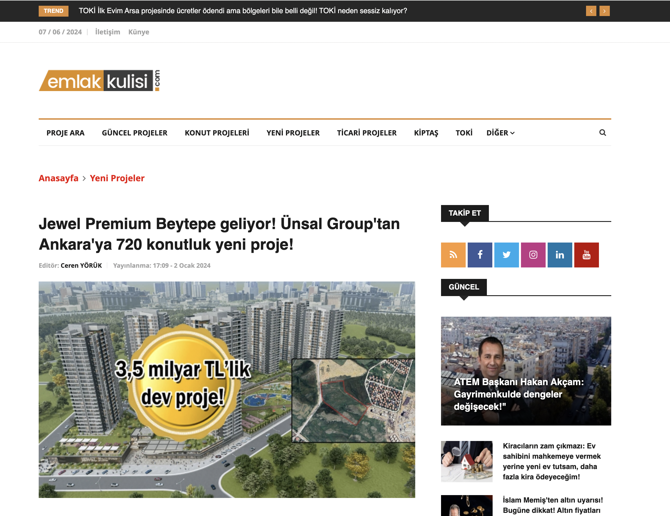 Jewel Premium Beytepe geliyor! Ünsal Group'tan Ankara'ya 720 konutluk yeni proje!